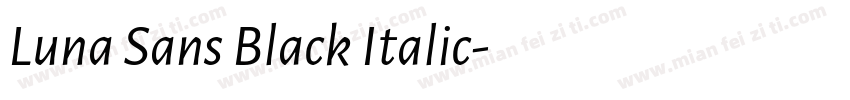 Luna Sans Black Italic字体转换